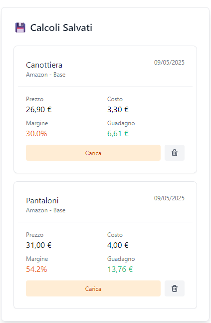 Confronto prodotti
